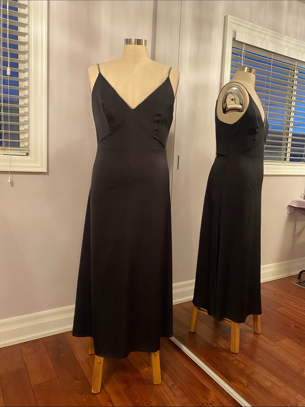 Black  dress with rhinestones ladies size M